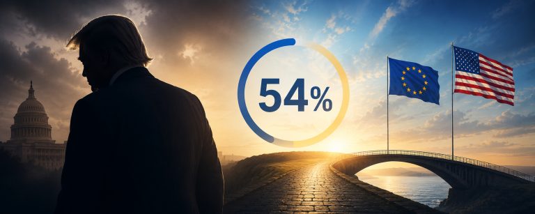 54% of Europeans believe that the relationship will improve after Trump leaves office