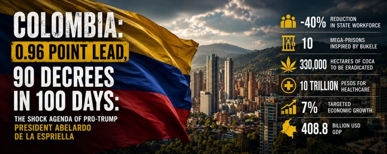 Colombia: 0.96-point win, 90 decrees in 100 days — inside the ambitious agenda of pro-Trump President Abelardo de la Espriella