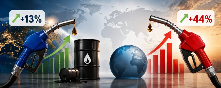 Fuel Prices Up 13% in Europe and 44% in the United States — Global Oil Demand Falls by 2.45 Million Barrels in Q2