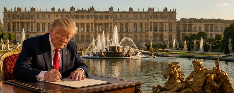 Trump signs at Versailles: 400 years of history, 65,000 m² and 600 fountains